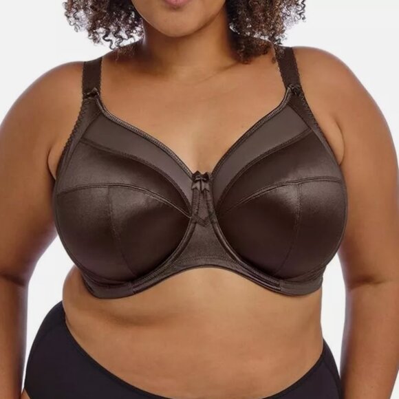 Goddess Women's Kiera Underwire Bra Chocolate Size 46K 4986 - Picture 2 of 3